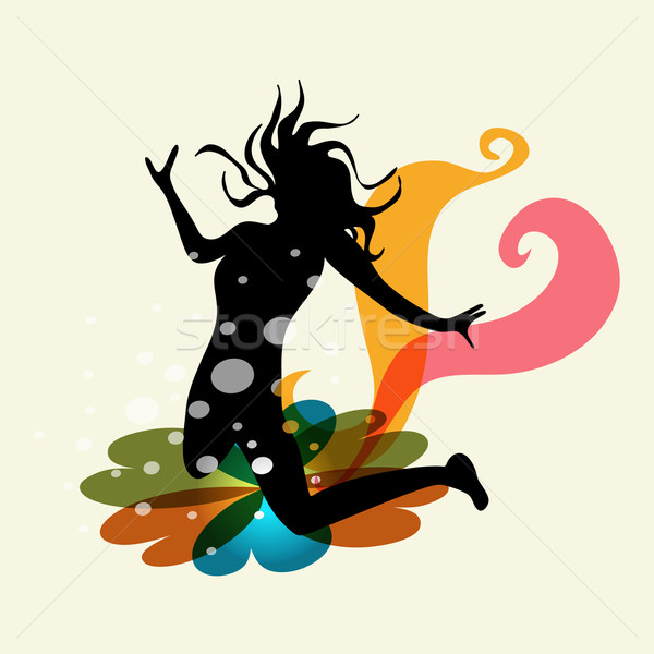 Woman creative energy Stock photo © cienpies