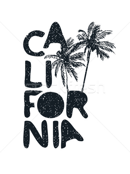 California beach tropical typography quote poster Stock photo © cienpies