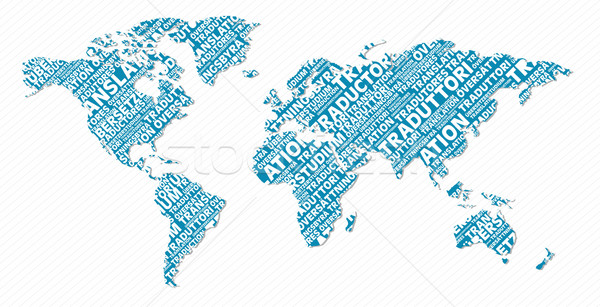 Multilingual translation world map concept Stock photo © cienpies