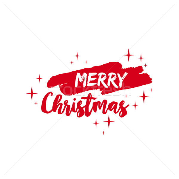 Merry christmas text quote lettering illustration Stock photo © cienpies