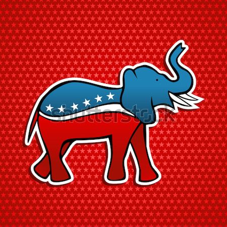 USA választások republikánus üzenet rajz stílus Stock fotó © cienpies