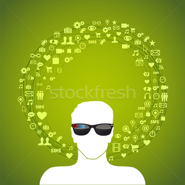 Smart glass illustration Stock photo © cienpies