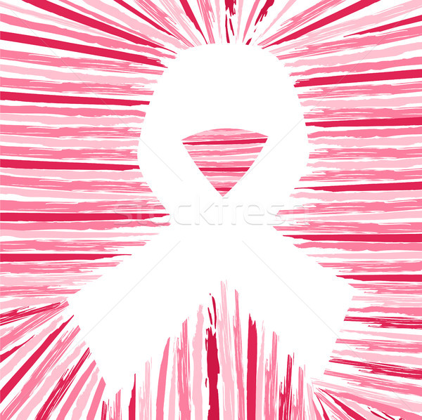 乳腺癌 意識 手工繪製 粉紅絲帶 藝術 月 商業照片 © cienpies