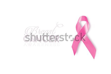 Breast cancer awareness ribbon isolated on white Stock photo © cienpies
