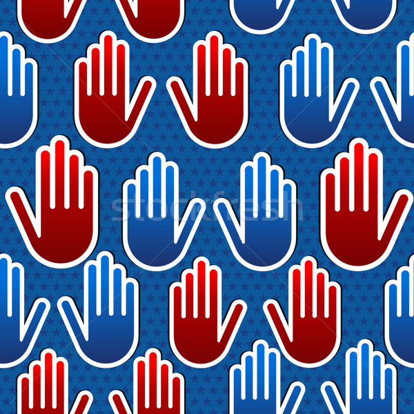 USA elections hand pattern Stock photo © cienpies