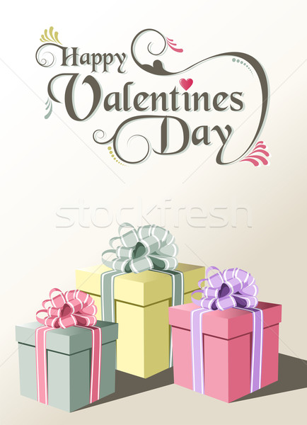 Valentine gift greeting card Stock photo © cienpies