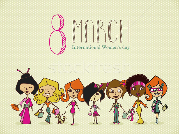 Diversity 8 march Women Day Stock photo © cienpies
