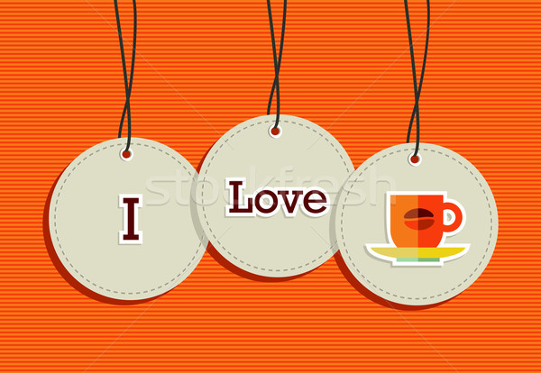 Foto stock: Colgante · café · signo · amor