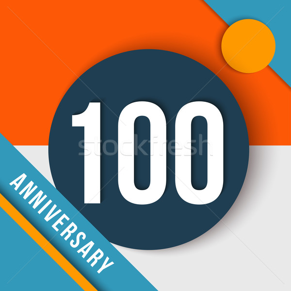 100 year anniversary material design concept Stock photo © cienpies