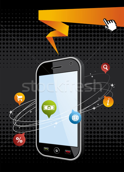 Smartphone application background Stock photo © cienpies