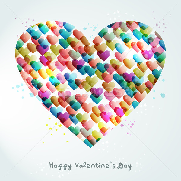 Valentine transparency heart love Stock photo © cienpies