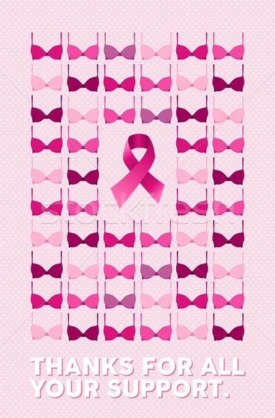 Breast cancer poster thanks for your support Stock photo © cienpies