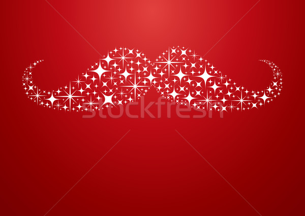 Christmas new year hipster mustache greeting card Stock photo © cienpies