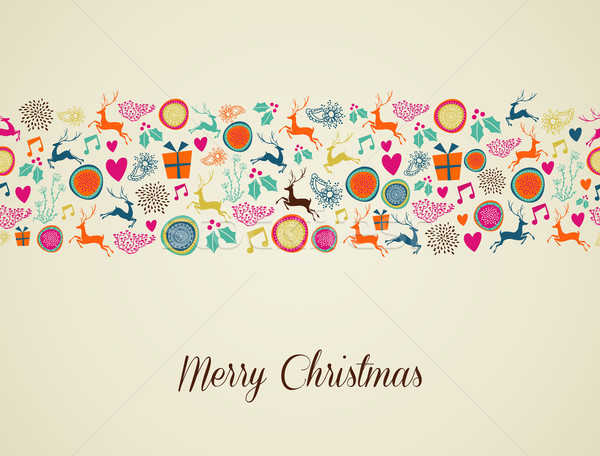 [[stock_photo]]: Joyeux · Noël · rennes · illustration · décorations