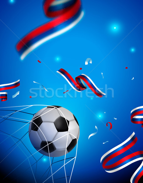 Russia soccer game celebration event poster  Stock photo © cienpies