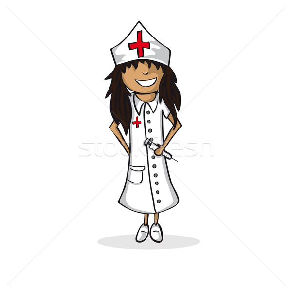 Vetores de Enfermeiras Desenho Animado Profissional e mais imagens