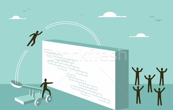 Teamwork motivation Business strategy for success concept Stock photo © cienpies