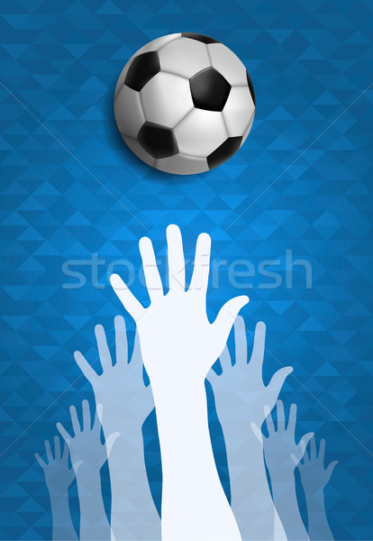 People hands together for soccer sport event  Stock photo © cienpies