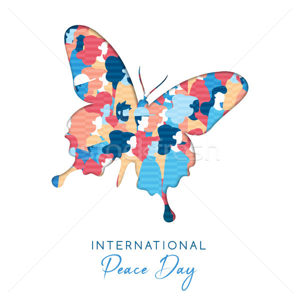 International Peace Day card for people freedom Stock photo © cienpies