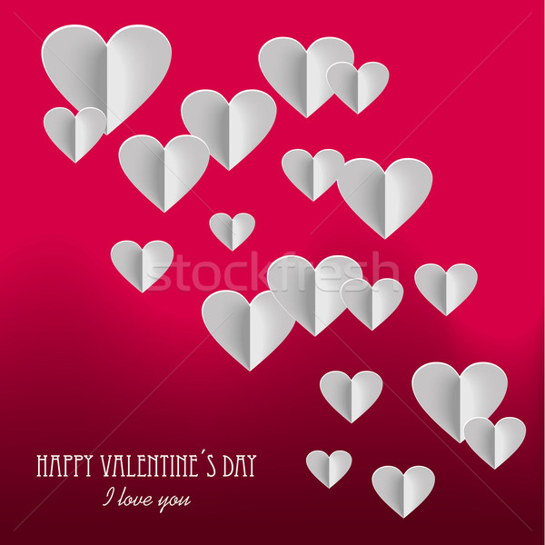 Happy Valentine`s day postcard background Stock photo © cienpies
