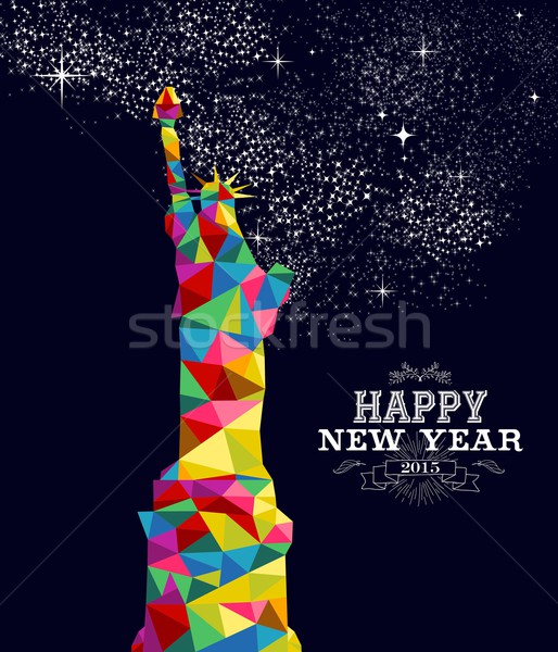 New year 2015 USA poster design Stock photo © cienpies