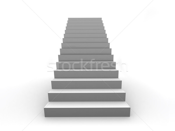 Succes business trappenhuis een 3d illustration ontwerp Stockfoto © cienpies