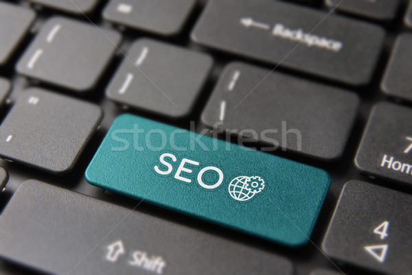 Seo üzlet marketing számítógép gomb szolgáltatás Stock fotó © cienpies