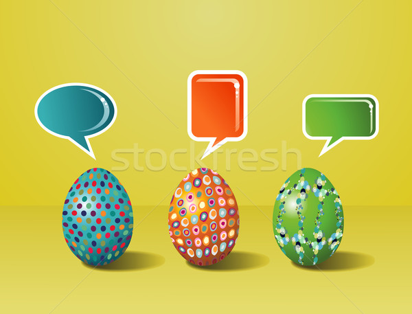 Social media painted Easter interaction Stock photo © cienpies