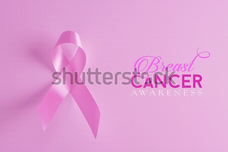 Breast cancer awareness pink ribbon background Stock photo © cienpies