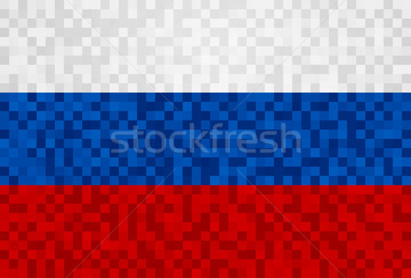 Russia bandiera design pixel arte stile Foto d'archivio © cienpies