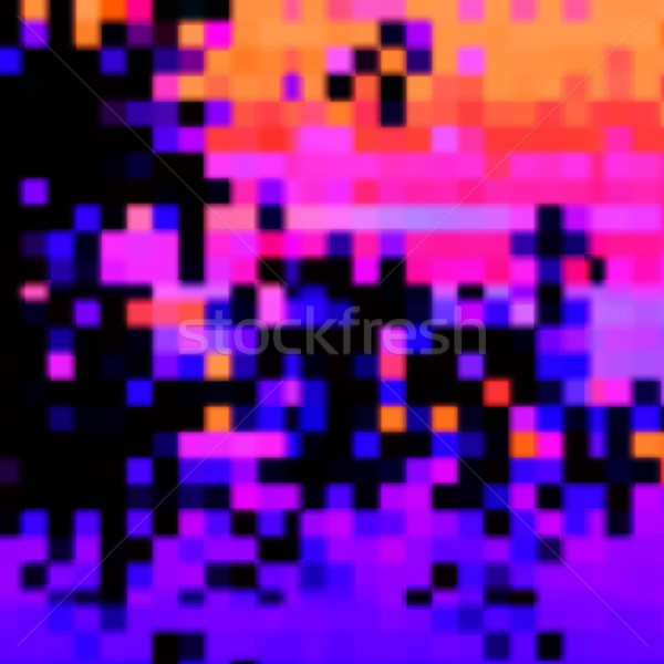 Stok fotoğraf: Retro · renk · bulanıklık · piksel · dizayn · soyut