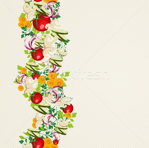 Organic vegetables seamless pattern background Stock photo © cienpies
