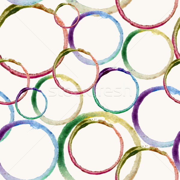 Watercolor circle stain pattern Stock photo © cienpies