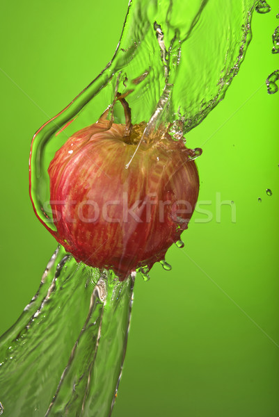 Organic apple water splash health nutrition Stock photo © cienpies