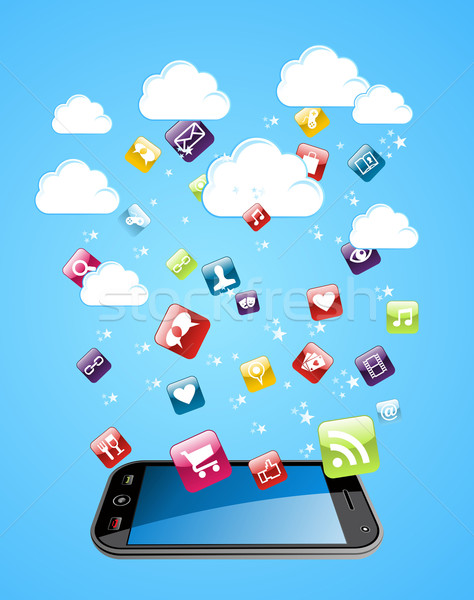 Cloud storage concept. Stock photo © cienpies