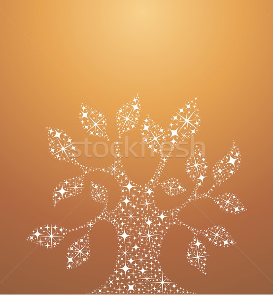 Foto stock: árbol · vida · estrellas · ilustración · resumen · iluminación