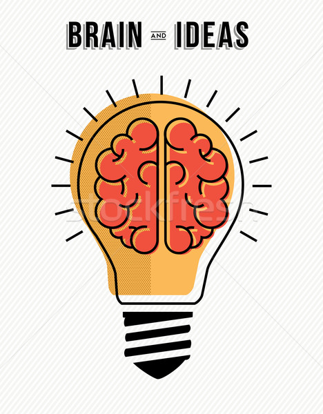 Concept of brain and ideas innovation in business Stock photo © cienpies