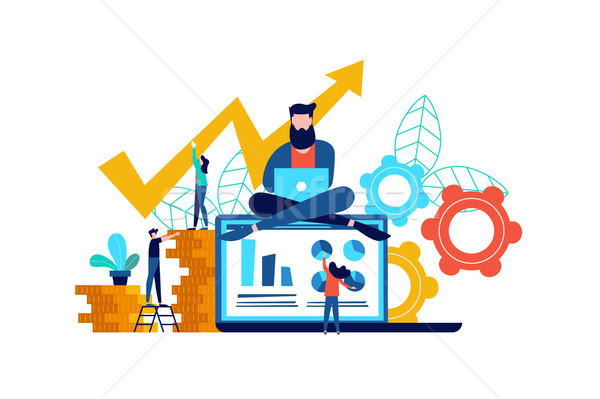 Web business concept or finance computer app idea Stock photo © cienpies