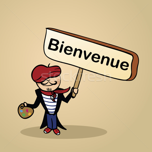 Welcome to france people design Stock photo © cienpies