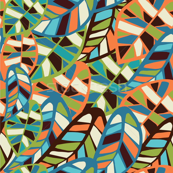 Stock photo: Abstract leaf pattern background