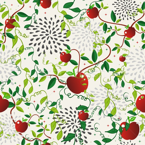 Red apple food seamless pattern Stock photo © cienpies