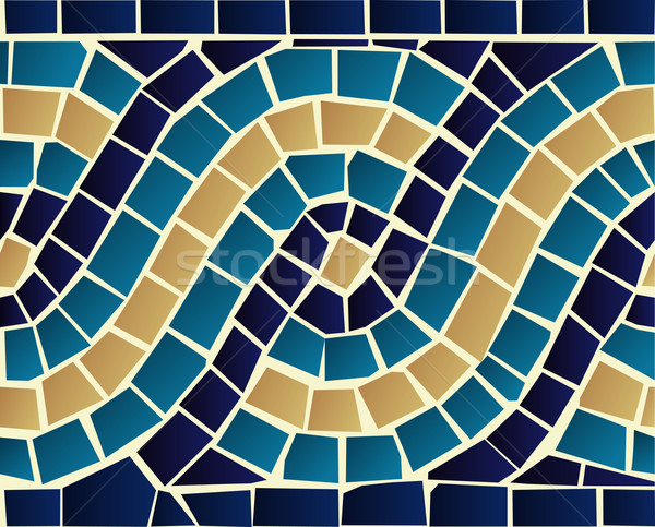 Wave mosaic seamless pattern Stock photo © cienpies
