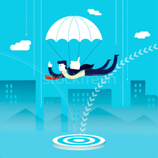 Business man investor skydiving concept  Stock photo © cienpies