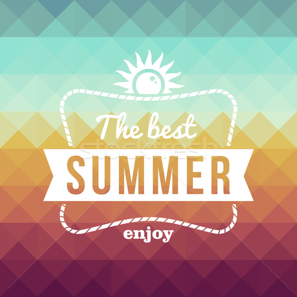 Retro summertime holidays poster  Stock photo © cienpies