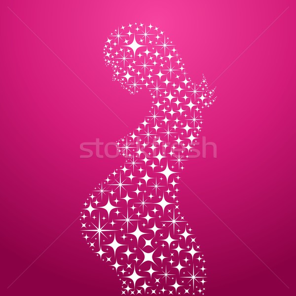 Pregnant universal mother woman illustration Stock photo © cienpies