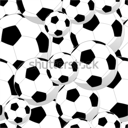 Soccer balls seamless pattern Stock photo © cienpies