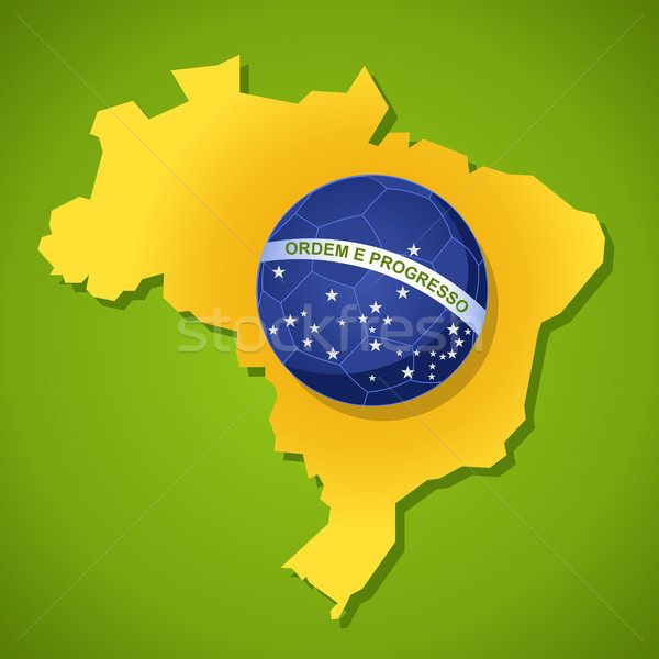 Zdjęcia stock: Brazylia · banderą · piłka · kraju · piłka