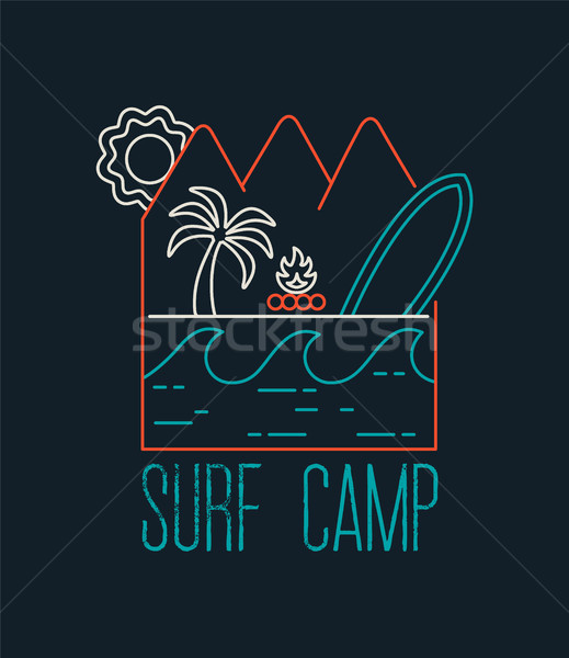 [[stock_photo]]: Surf · camp · texte · citer · ligne · art