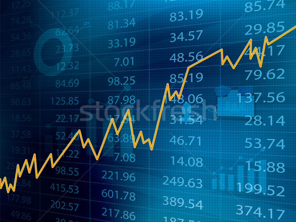 Grafic de afaceri săgeată bursă de valori financiar Imagine de stoc © cifotart