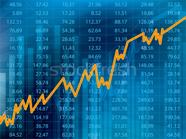 Business graph with arrow showing profits and gains on the stock exchange Stock photo © cifotart
